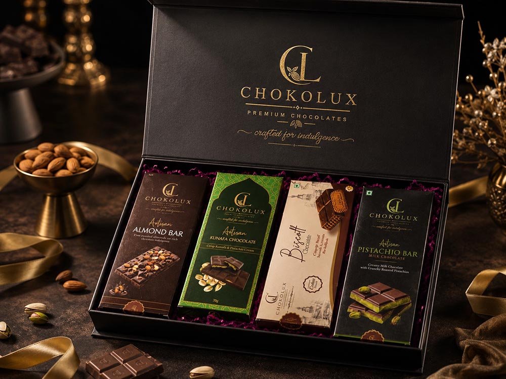ChokoLux Artisan Chocolate Bars Gift Box